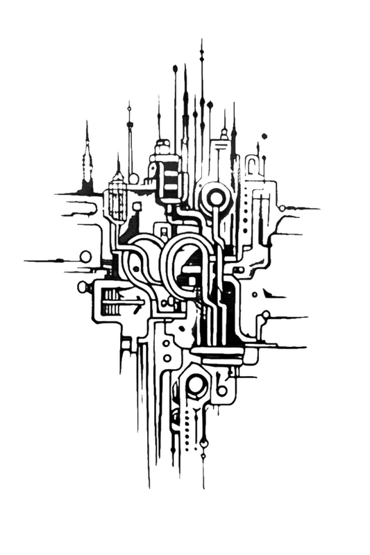 Cyberpunk City Grid